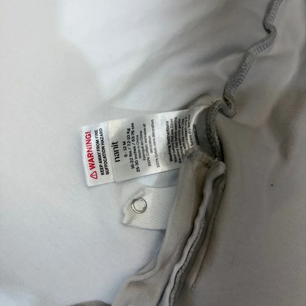 Nanit Breathing Wear Sleeping Bag 6-12M Gray Geometric Pattern Wearable Blanket